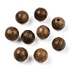 Natural Wenge Wood Beads WOOD-S659-17-LF-1