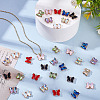 32Pcs 8 Colors Alloy Glass Charms FIND-ME0001-95-4