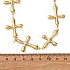 304 Stainless Steel Cross Link Chain Necklaces for Women NJEW-G178-03G-02-5