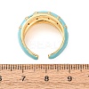 Brass Micro Pave Cubic Zirconia Cuff Open Rings CU-CBAB3AD-12G-02-5