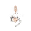 Brass Pendants with Cubic Zirconia European Beads LS-KK-Q015-01A-1