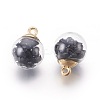 Transparent Glass Bottle Pendants GLAA-L018-04-2