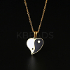 304 Stainless Steel Enamel Yin Yang Pendant Necklaces for Women LS-VV9279-2-3