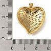 Rack Plating Brass Micro Pave Cubic Zirconia Pendants ZIRC-F142-06G-01-3