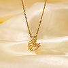 Brass Micro Pave Clear Cubic Zirconia Pendant Necklaces for Women FS-WG014CD-11-1