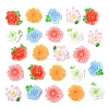 24Pcs 6 Styles Opaque Resin Flowers Cabochons RESI-FS0002-16-2
