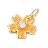 Brass Pave Clear Cubic Zirconia Pendants LS-KK-H255-06G-03-2