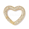 Rack Plating Brass Micro Pave Cubic Zirconia Twister Clasps KK-NH0002-10G-01-1