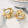 304 Stainless Steel ABS Imitation Pearl Nuggets Stud Earrings EJEW-K268-60G-3