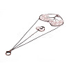 Natural Rose Quartz Big Pendants G-T133-R07A-2