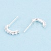 Brass Stud Earring Findings KK-WH20009-18S-2