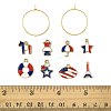 Independence Day DIY Wine Glass Charms  Making Kits DIY-FS0009-55-5