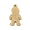 304 Stainless Steel Textured Pendants Ion Plating(IP) STAS-J040-09B-G-1