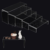 5Pcs 5 Styles U-shape Acrylic Shoes Display Stand Risesrs ODIS-WR0001-01-1