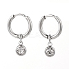 304 Stainless Steel Huggie Hoop Earrings X-EJEW-JE04449-02-1