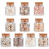 10Pcs Natural Sea Shell Conch Bead & Transparent Glass Bottle Display Decorations AJEW-AB00075-1