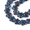 Electroplate Transparent Glass Beads Strands EGLA-N020-02G-3
