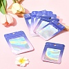 60Pcs 5 Styles Rectangle Glitter Holographic PVC Resealable Packaging Bags ABAG-FS0001-14A-10