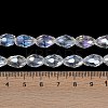 Transparent Electroplate Glass Beads Strands EGLA-N013-T6mm-B01-4