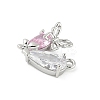 Brass Micro Pave Cubic Zirconia Pendants KK-M326-17-P02-2