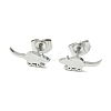 Non-Tarnish Cute Little Animal Theme 304 Stainless Steel Stud Earrings EJEW-B041-03I-P-1