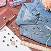 30Pcs 3 Colors 1-Hole Alloy Buttons BUTT-AR0001-25-4