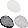 3Pcs 3 Colors Linen Teardrop Fascinator Hat Base for Millinery AJEW-CA0002-77-1