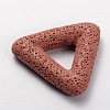 Synthetic Lava Rock Big Triangle Pendants G-O025-04E-2