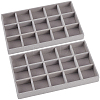 15 Grids Rectangle Wood Covered with Velvet Jewelry Trinket Display Trays AJEW-WH20054-062G-02-1