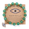 Natural Green Aventurine Round Beads Stretch Bracelets FS-WG18FCB-15-1