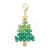 Handmade Glass Seed Beaded Christmas Tree Pendant Decoration HJEW-MZ00298-2