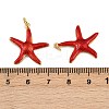 Brass Enamel Starfish Pendants KK-I377-03G-B08-3