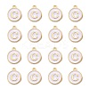 Golden Plated Alloy Charms LS-ENAM-S118-01C-2