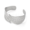 304 Stainless Steel Cuff Bangles for Women BJEW-G729-04P-2