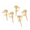 304 Stainless Steel Ear Stud Components X-STAS-F227-18C-G-1