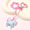 Acrylic Butterfly Pendant Decoration HJEW-YW00058-01-1