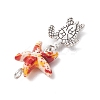 7Pcs 7 Styles Dyed Synthetic Turquoise Starfish & Alloy Sea Animals Pendants PALLOY-JF03754-6