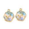 304 Stainless Steel Enamel Pendants STAS-I346-03G-1