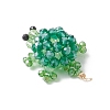3D Electroplate Glass Seed Beaded Tortoise Pendants PALLOY-MZ00674-4