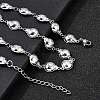 304 Stainless Steel Ladybug Link Chain Necklaces for Women Men NJEW-K249-21A-P-3