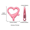 10Pcs 10 Colors Spray Painted Eco-Friendly Alloy Lobster Claw Clasps FIND-YW0002-26-4