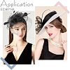 6Pcs 6 Colors EVA Cloth Teardrop Fascinator Hat Base for Millinery AJEW-CA0002-78-6