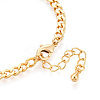 Brass Curb Chain Bracelets for Women BJEW-N032-08A-G-3