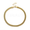 304 Stainless Steel Mesh Chain Necklace for Men Women LS-NJEW-P271-02G-1