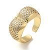 Brass Pave Cubic Zirconia  Open Cuff Rings for Women RJEW-M169-05G-3