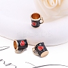 Alloy Enamel Mug Cup with Heart Miniature Ornaments PW-WG9EB43-01-1