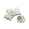 Dog Enamel Pin with Brass Butterfly Clutches JEWB-A006-01C-3