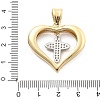 Rack Plating Brass with Cubic Zirconia Pendants KK-Q017-10A-G-3