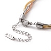 304 Stainless Steel Braided Round Snake Chain Bracelet for Women LS-BJEW-P286-04A-3