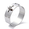 Non-Tarnish Donut 304 Stainless Steel Bangles BJEW-G700-07B-P-1